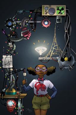 Textless cover of Moon Girl and Devil Dinosaur #13 by Amy Reeder